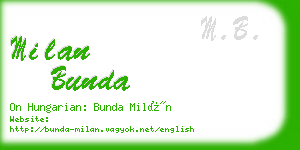 milan bunda business card